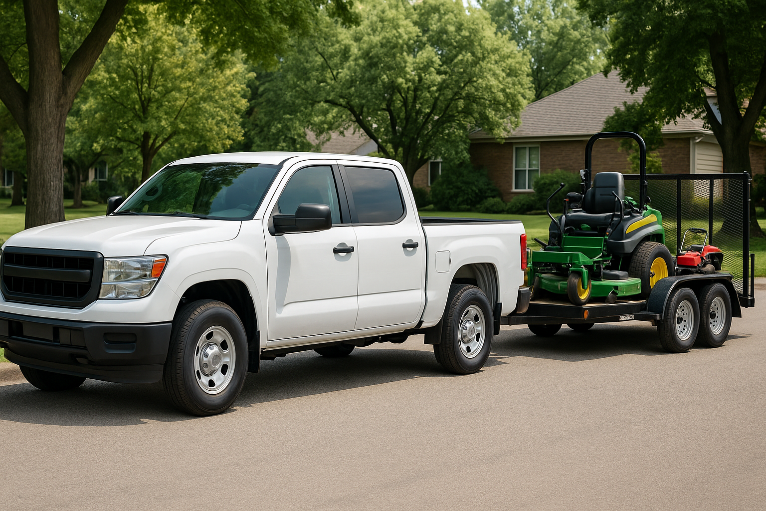 Pickup truck towing trailer under Ontario 4500 kg truck law